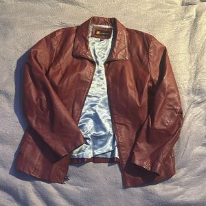 Vintage Red Leather Jacket